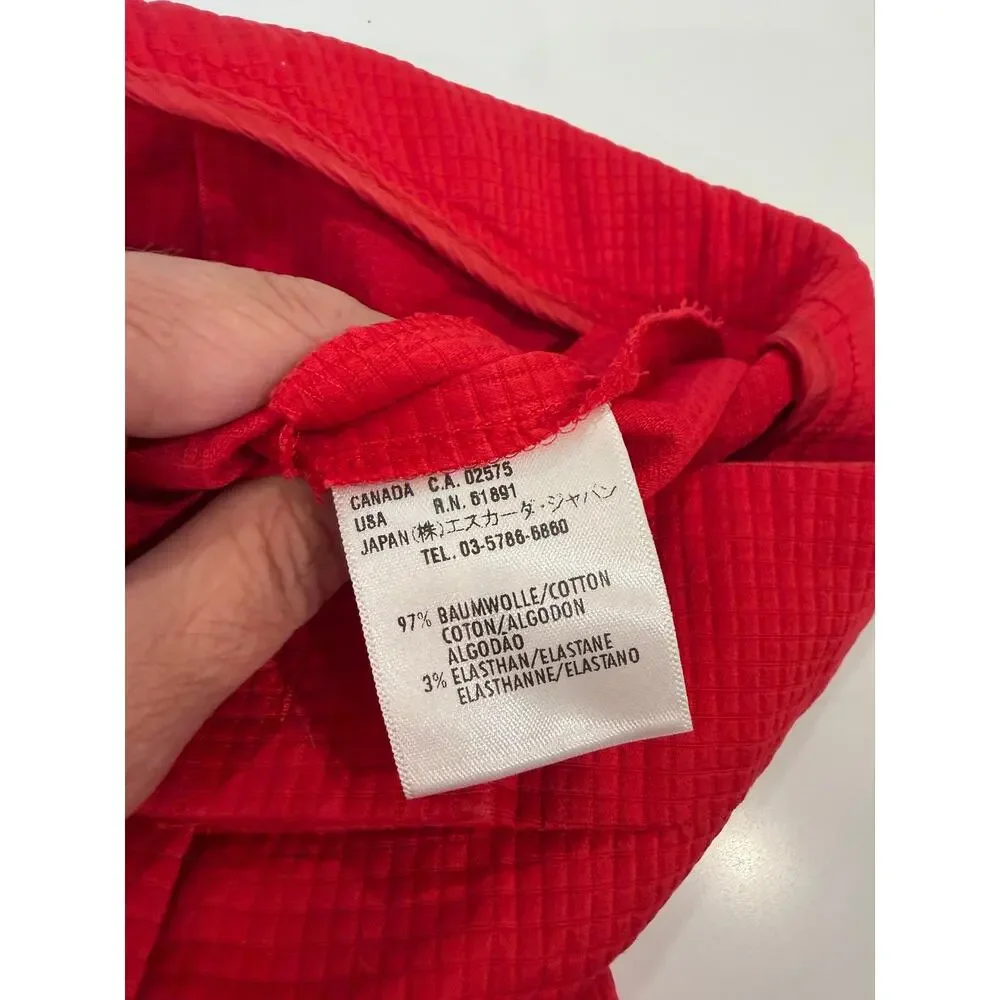 Escada stretch cotton straight leg pants Red Sz 40 US 10 old money designer